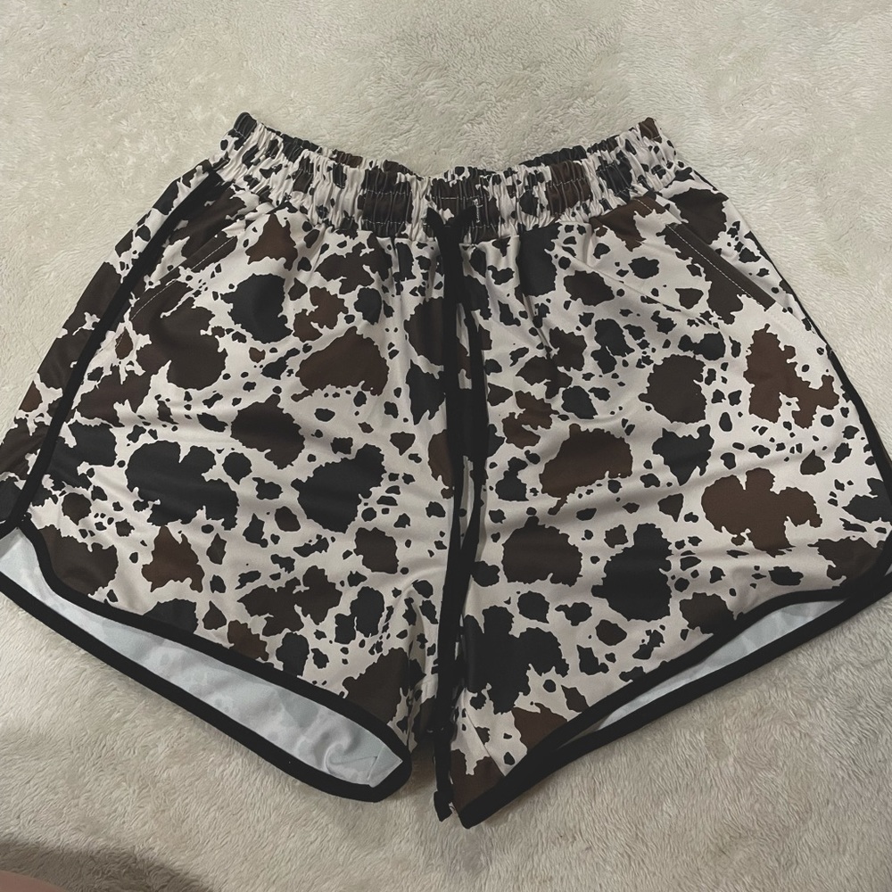 Boutique Cow Print Shorts
